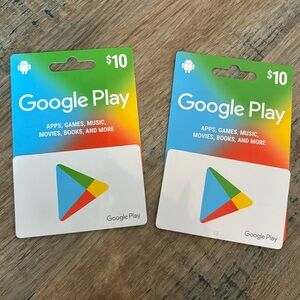 2 new google play gift cards